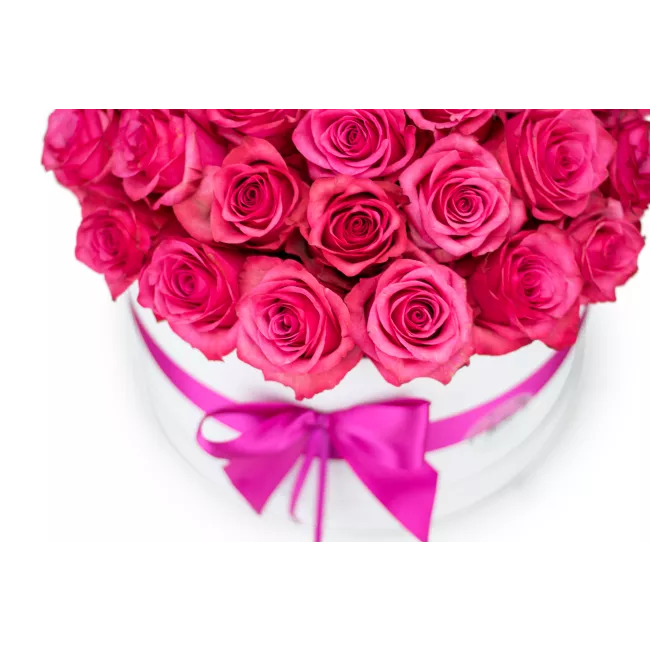 Flower box with roses